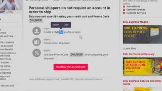 DHL  How to Create Account  Signup DHL [upl. by Vashtee51]