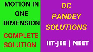 DC Pandey Solutions  NEET  Motion in One Dimension introductory Ex32 Kinematics P2  In Hindi [upl. by Brenn375]