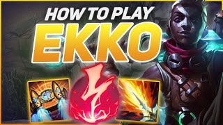 HOW TO PLAY EKKO SEASON 12  BEST Build amp Runes  Season 12 Ekko guide  League of Legends [upl. by Alhahs270]