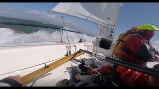 Cowes Week 2021 Day 7  J80 in 30 knots of wind  part 2 [upl. by Erdnassac447]