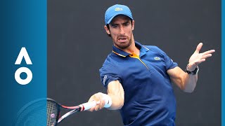 Pablo Cuevas v Mikhail Youzhny match highlights 1R  Australian Open 2018 [upl. by Dirgis]