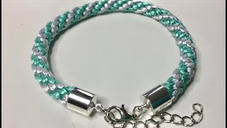 KUMIHIMO  Basic Bracelet From Start To Finish [upl. by Daht781]