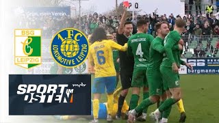 2 Tore Rudelbildung 3x Rot Die Highlights aus Chemie Leipzig gegen 1 FC Lok  Sport im Osten [upl. by Nonnerb]