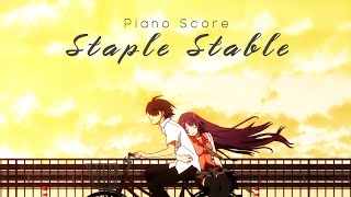 【ピアノ楽譜（中級）】staple stable  戦場ヶ原ひたぎ [upl. by Anavas]