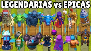 LEGENDARIAS VS EPICAS  CUAL ES MEJOR CALIDAD  OLIMPIADAS de CLASH ROYALE [upl. by Mort]