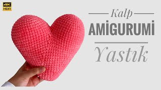 Amigurumi Kalp Yastık Yapımı  25 cm  Yazılı Tarif [upl. by Aelahs]