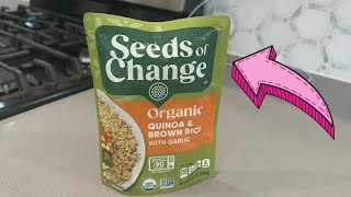 Review SEEDS OF CHANGE Organic Quinoa amp Brown Rice with Garlic [upl. by Noni]