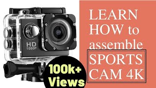 Learn How to Assemble Accessories of your Sports cam 4K [upl. by Llebasi941]