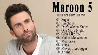 The best songs of Maroon 5 Maroon 5 greatest hits マルーン5のベストアルバム [upl. by Itsirk]