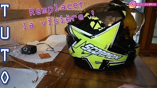 TUTO  SCORPION Exo 710 AIR  Visière remplacement VAM casque moto scorpion [upl. by Tlevesoor441]