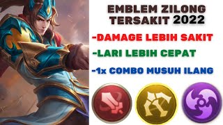 CARA SETTING EMBLEM ZILONG TERSAKIT DAN TERKUAT 2022 DI MOBILE LEGENDS FULL DAMAGE MM ASSASSIN [upl. by Asirac665]