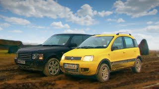 Fiat Panda 4x4 vs Range Rover  Fifth Gear [upl. by Asiled]