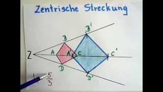 Zentrische Streckung  Erklärung und Beispiel [upl. by Elbam158]