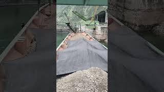 Barge loading process  Vlog of work on barge Oct 12  Relaxing video [upl. by Richards]