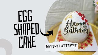 I tried something new egg shaped cake  first attempt sodhapals😂 [upl. by Gorlicki148]