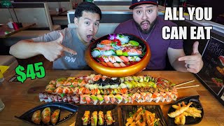 All You Can Eat Premium Sashimi SUSHI Feast In Orange County Ft stevensushi [upl. by Ppilihp201]