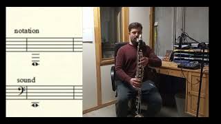 What is the range of a Bb bass clarinet with low C [upl. by Helbonna]