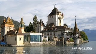 Schloss Oberhofen castle Lake Thun SWITZERLAND トゥーン湖 [upl. by Ogren]