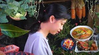 Harvest Kohlrabi in My Village and Cook Delicious Food So Tasty  Han Channel [upl. by Nigel]