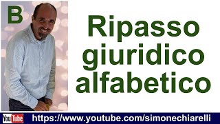 Simone Chiarelli ripasso giuridico alfabetico B [upl. by Orimisac607]