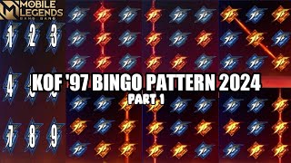 KOF BINGO PATTERNS 2024 MLBB [upl. by Newman]