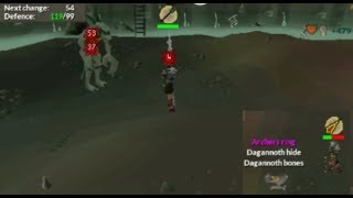 Dagannoth Kings 50 Kill IronMan Solo Archer Ring Finale [upl. by Nahgam]