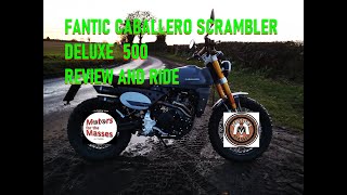 FANTIC Caballero Scrambler 500 Deluxe REVIEW amp RIDE [upl. by Atinnor273]