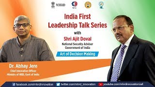 Leadership Talk with Shri Ajit Doval NSA Govt of India MHRD Innovation Cell IIC [upl. by Ynneb115]