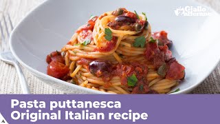 PASTA PUTTANESCA  Original Italian recipe [upl. by Deraj]