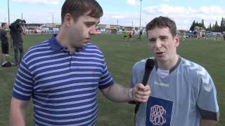 Gerard Kearns SHAMELESS Interview for iFILM LONDON  INDEE ROSE TRUST FOOTBALL EVENT 2011 [upl. by Motteo]