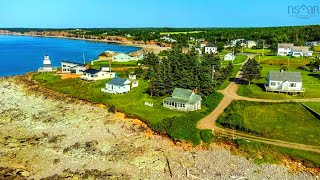 Nova Scotia Waterfront Cottage For Sale  140k  050 acre  Bay Of Fundy Cottage  Light House [upl. by Adnahcir]