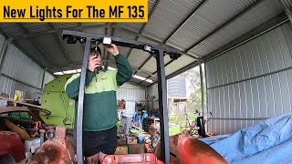 Installing New Lights On The Massey Ferguson 135 From Scratch [upl. by Adnalram]