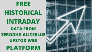 Free Historical Intraday Data from Zerodha Aliceblue Upstox Web Platform 2021 [upl. by Hermine]