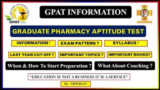 How to Start Preparing GPAT 2024  Exam Pattern   Last Year Cutoff  Important Topics amp Tips [upl. by Ahsuas]