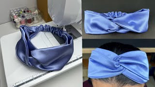 Satin Headband How to make Satin fabric Headband  DIY Headband [upl. by Silvie]