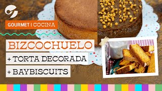 CÓMO HACER UN BIZCOCHUELO CASERO  Decorar torta y baybiscuits  Recetas rápidas fáciles y ricas [upl. by Aihsinyt]