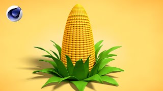 How to create corn idea in Cinema 4d modeling render [upl. by Nilat]