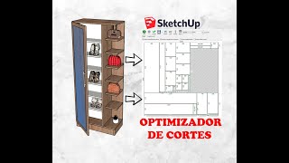 Optimizador de Cortes de Melamina en Sketchup  2021 [upl. by Yecats]