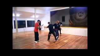 Black crane kung fu basic knife defense for multiple attacks Sifu Neal Gilding [upl. by Nnek541]