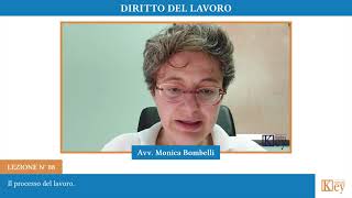 Diritto del lavoro  Lezione 08  Il processo del lavoro [upl. by Rafaellle37]