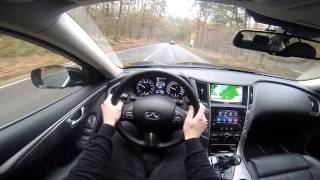 Infiniti Q50S 35 Hybrid 364 BHP POV test drive GoPro [upl. by Ailssa656]