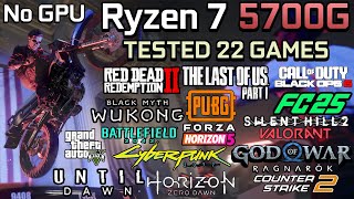 Ryzen 7 5700G  Test in 22 Games  Without a graphics card in 2024 is still enough for gaming [upl. by Htepsle]