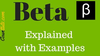 Beta Coefficient  Explained with Examples [upl. by Reseda418]