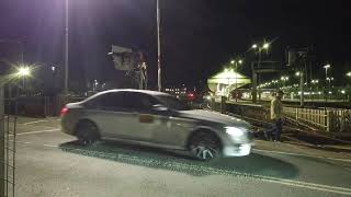 Barrier Views in Darkness Exeter Red Cow Level Crossing in Devon 10112024 [upl. by Cressida943]