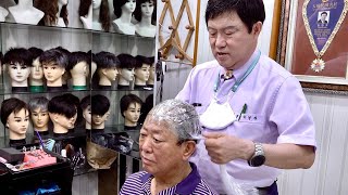 Handmade Wig Making Process by Toupee Craftsman With 40 Years of Experience [upl. by Iarahs]