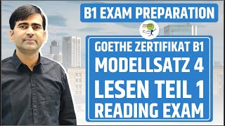 Goethe Zertifikat B1  Modellsatz 4  Lesen Teil 1  Reading Exam  Learn German B1 [upl. by Northway]