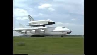 Antonov AN225 quotMriyaquot is taking off with Buran space shuttle [upl. by Euqinay976]