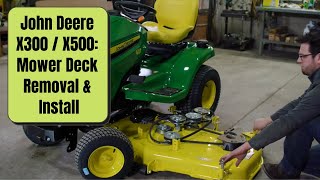 John Deere X350R  New mower walk around [upl. by Dnalyr]