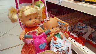 TRAVESURAS en el SUPERMERCADO de verdad de las Bebés Nenuco HERMANITAS TRAVIESAS [upl. by Eseerahs]