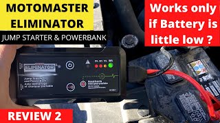 Motomaster Eliminator Car Jump Starter and Power Bank Review 2 [upl. by Yerok]